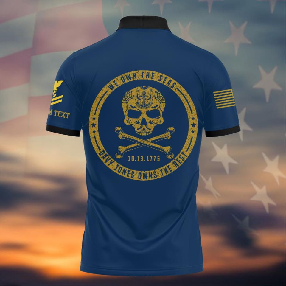 Customized We Own the Seas – US Navy Polo Shirt