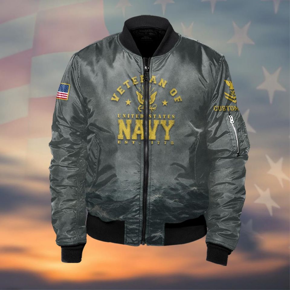 Customized The Sea Is Ours – US Navy - Bomber Jacket