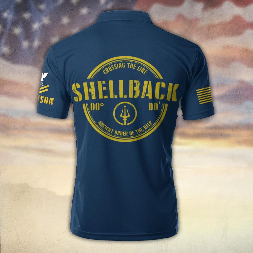 US Navy Shellback Crossing The Line Bowling Jersey