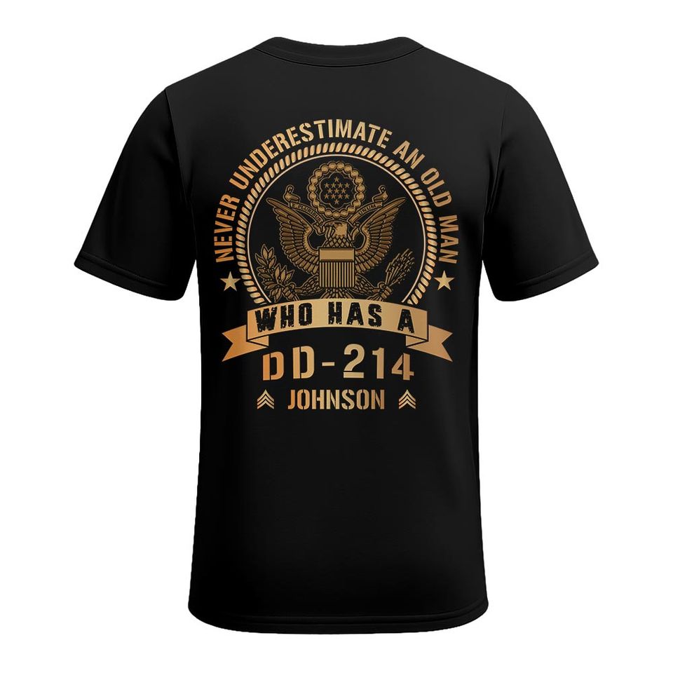 Customized US Veteran Never Underestimate An Old Man Who Has A DD-214
