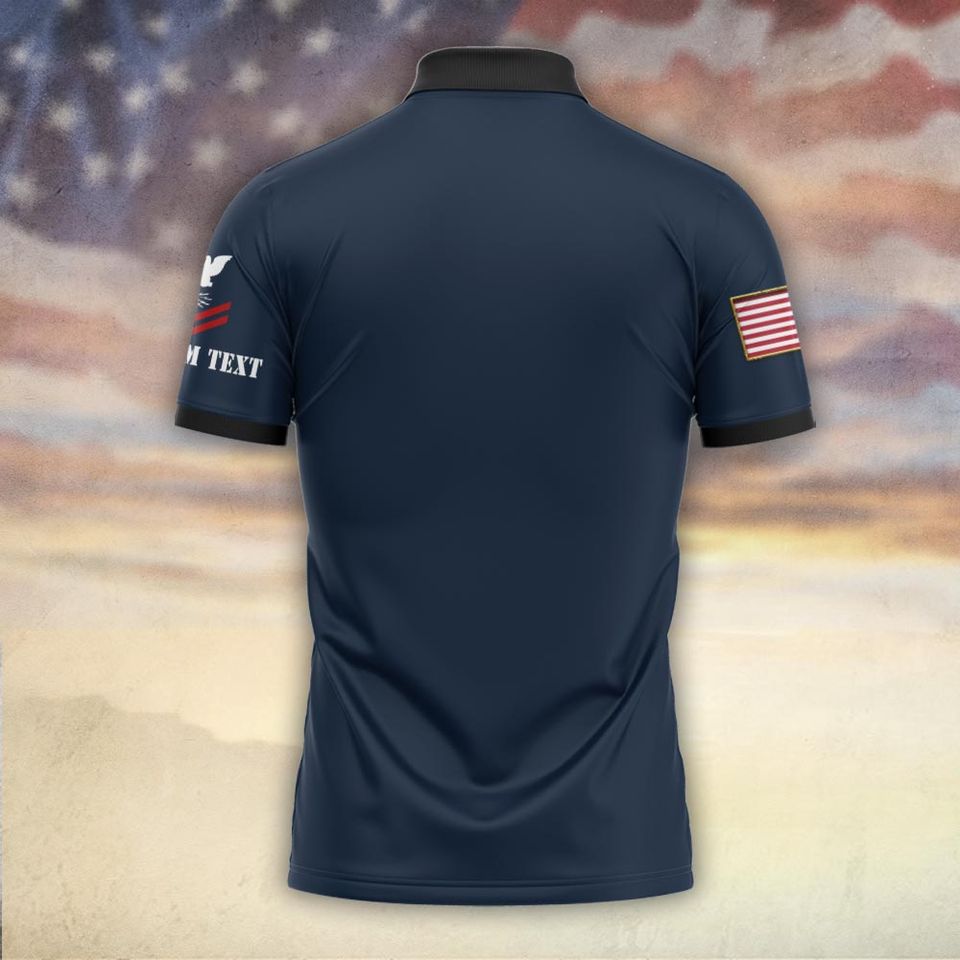 Customized US Navy 250 Years Pride Polo Shirt