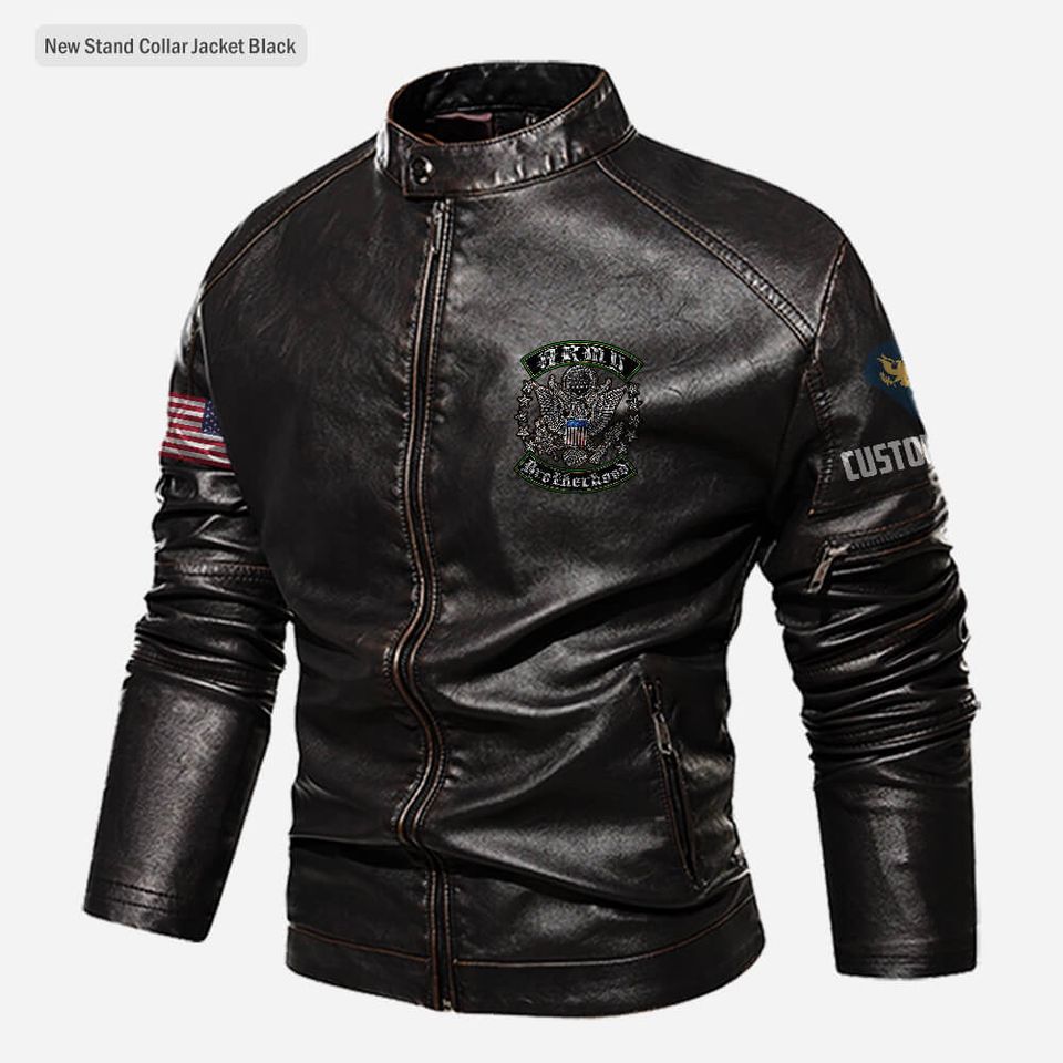 Army Brotherhood Leather Coat