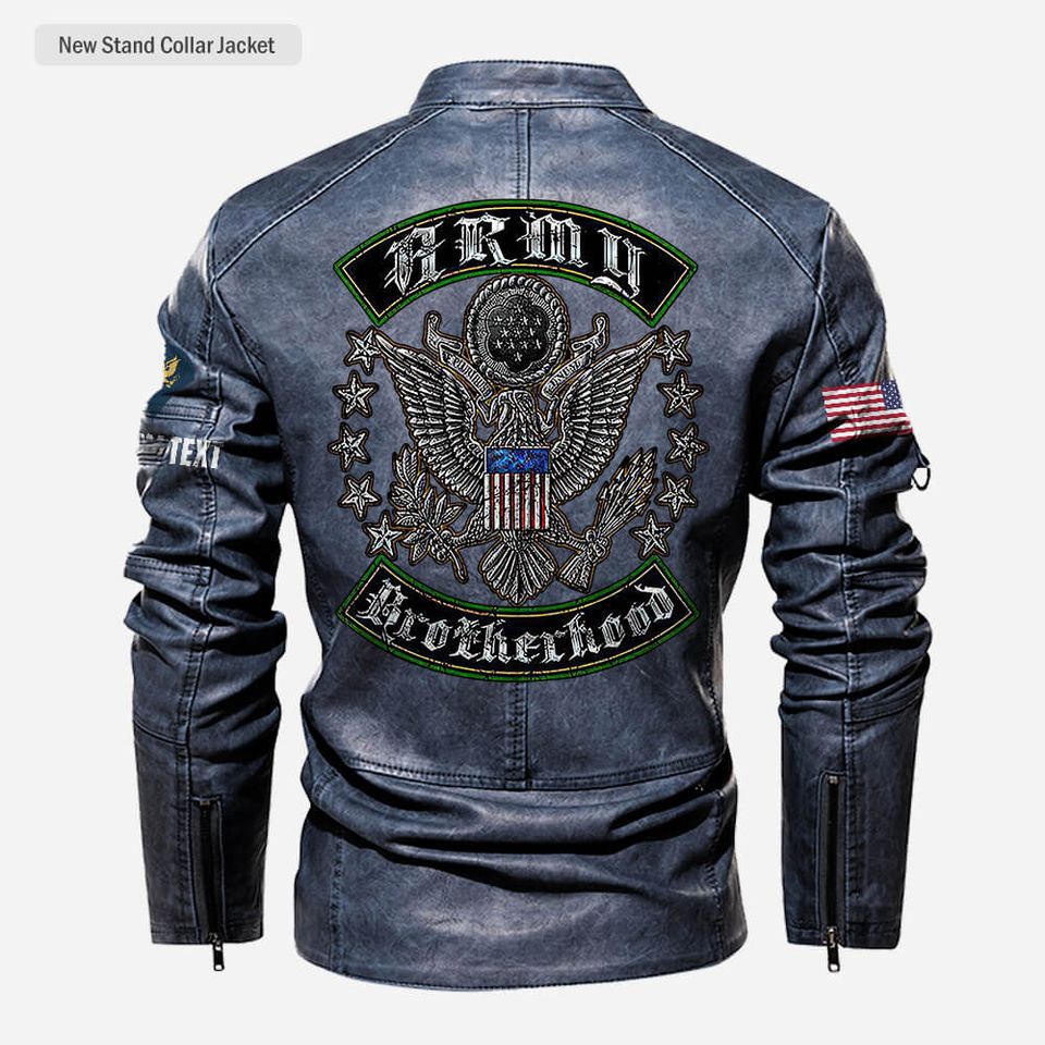 Army Brotherhood Leather Coat