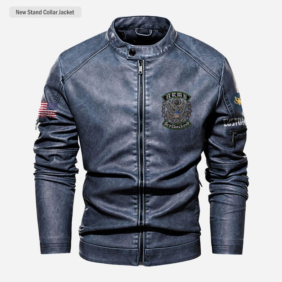Army Brotherhood Leather Coat