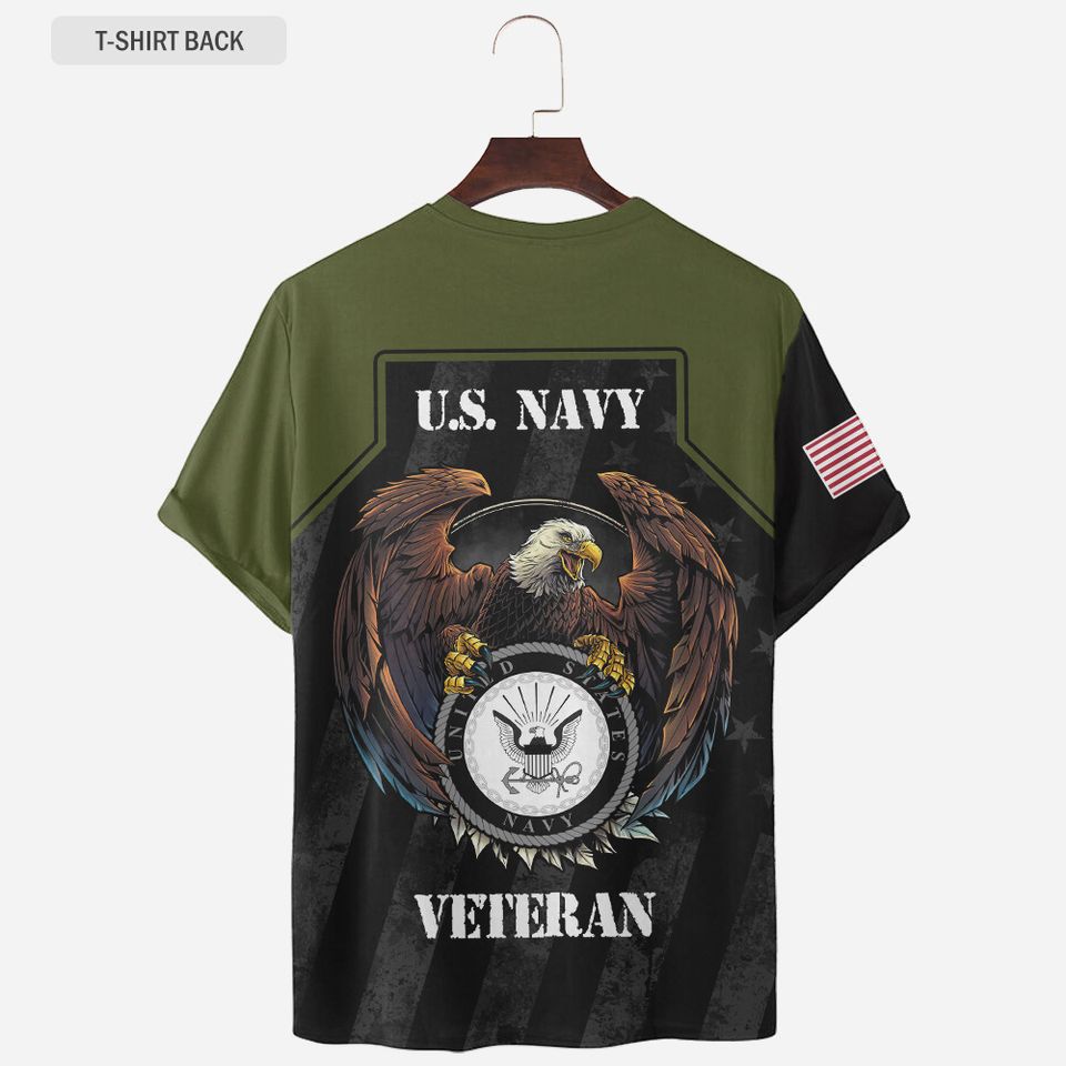Personalized U.S. Navy Veteran 3D T-Shirt