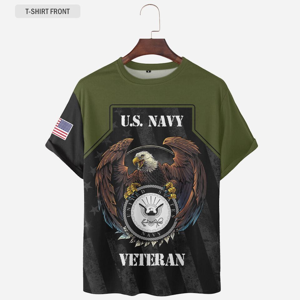 Personalized U.S. Navy Veteran 3D T-Shirt