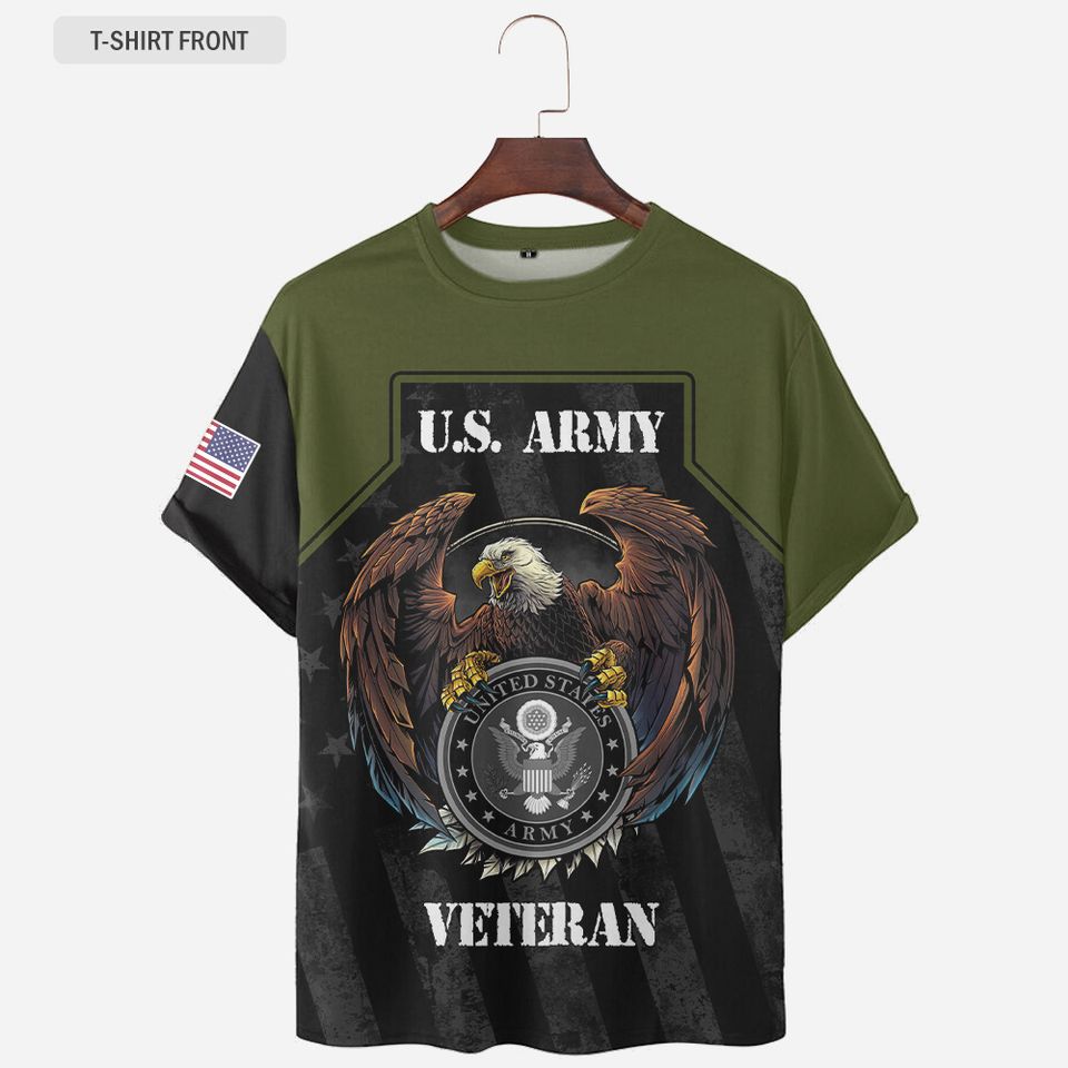 Personalized U.S. Army Veteran 3D T-Shirt