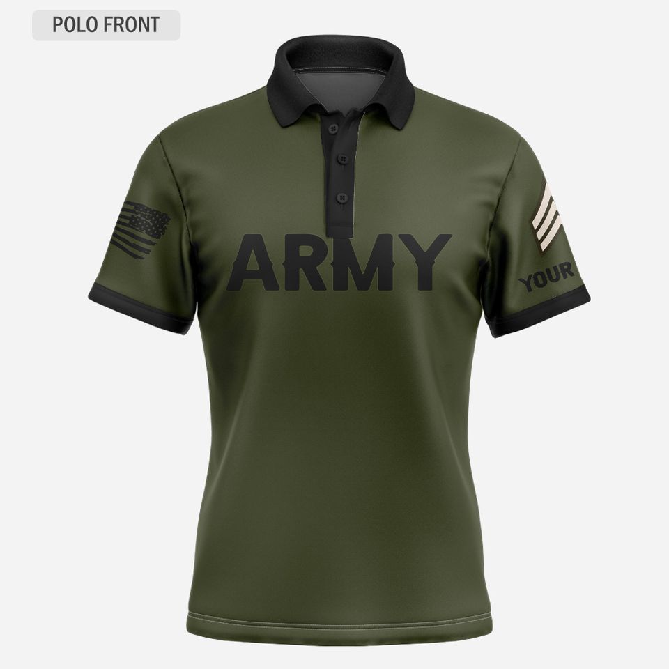 Personalized Army Veteran Polo Shirt