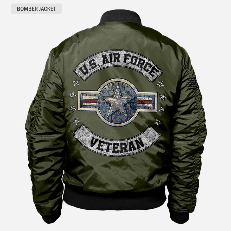 Personalized U.S Air Force Veteran  Bomber Jacket