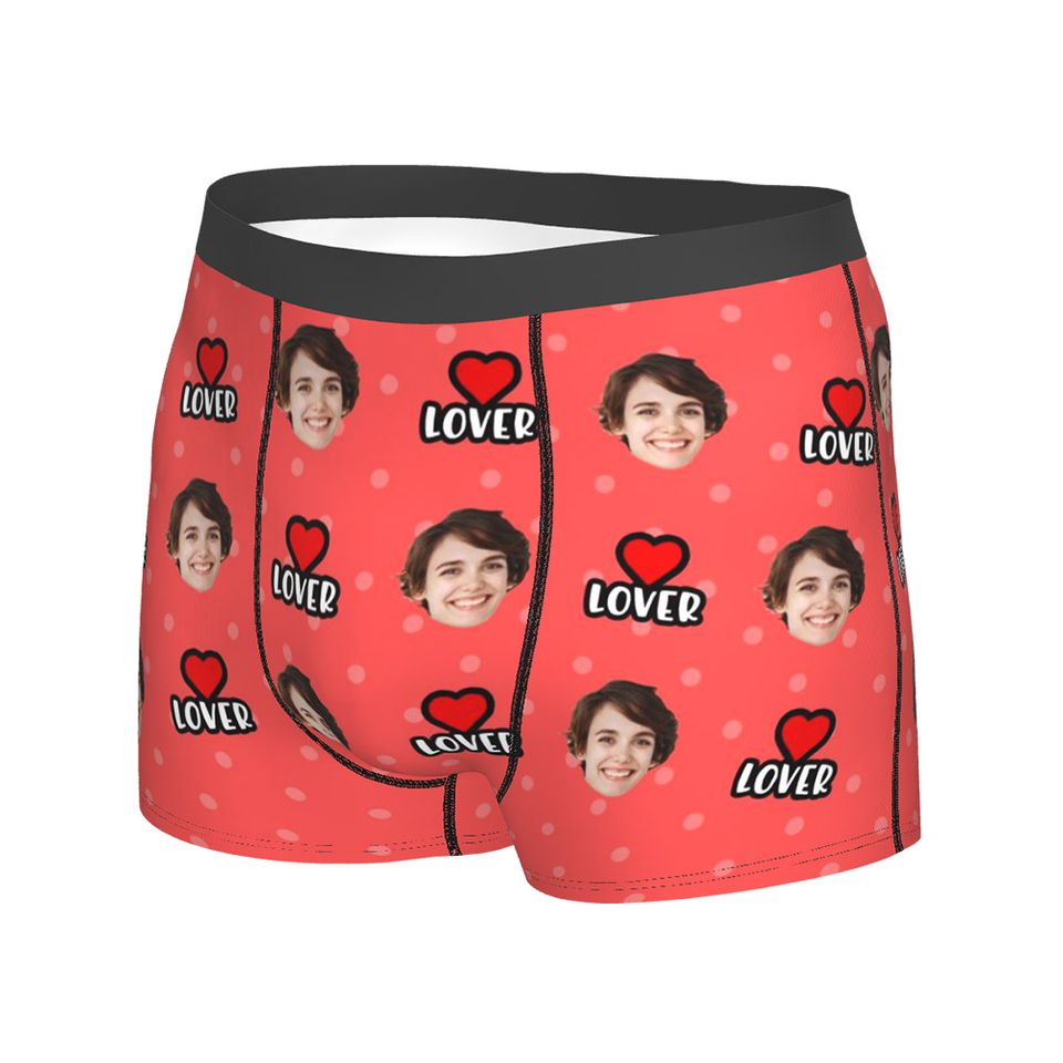 Personalised Lover Funny Face Men's Boxers