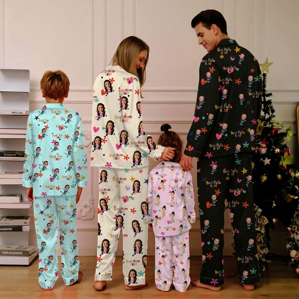 Personalized Cartoon Face Photo Cuban Collar Button Up