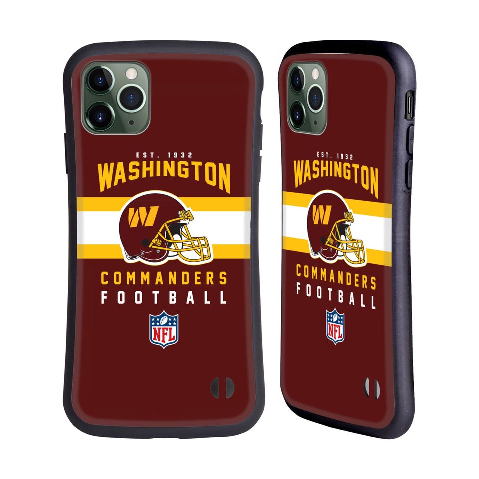 football WASHINGTON COMMANDERS GRAPHICS HYBRID CASE FOR APPLE iPHONES PHONES