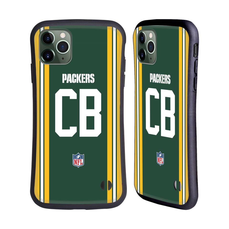 football GREEN BAY PACKERS POSITIONS & LOGO HYBRID CASE FOR APPLE iPHONES PHONES