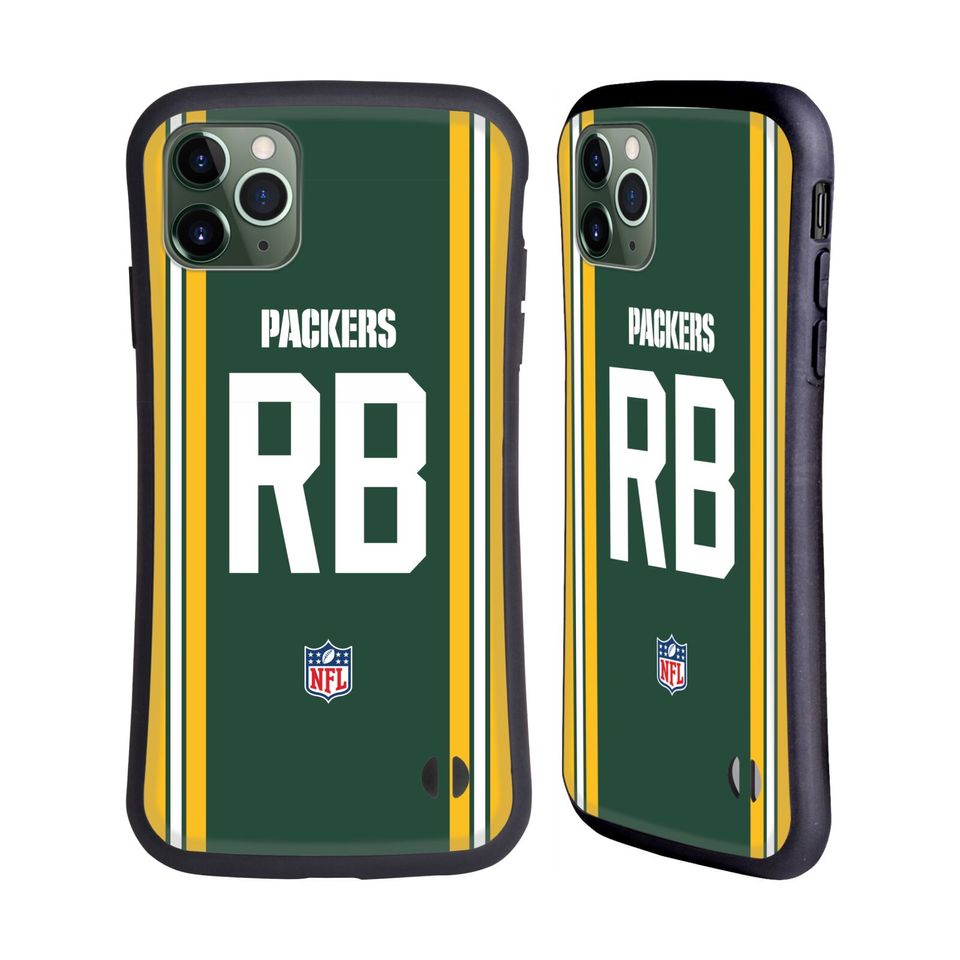 football GREEN BAY PACKERS POSITIONS & LOGO HYBRID CASE FOR APPLE iPHONES PHONES
