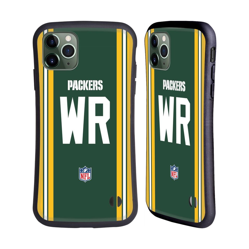 football GREEN BAY PACKERS POSITIONS & LOGO HYBRID CASE FOR APPLE iPHONES PHONES