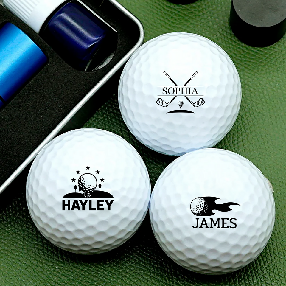 Custom Name Golf Ball Stamp Gift For Golfer Lovers