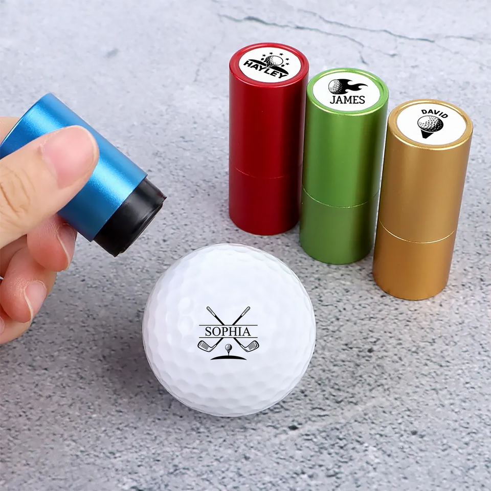 Custom Name Golf Ball Stamp Gift For Golfer Lovers