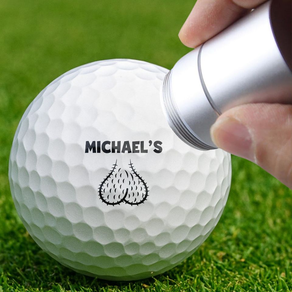 Personalized Golf Ball Stamp Box Golf Gifts for Men, Funny Gift
