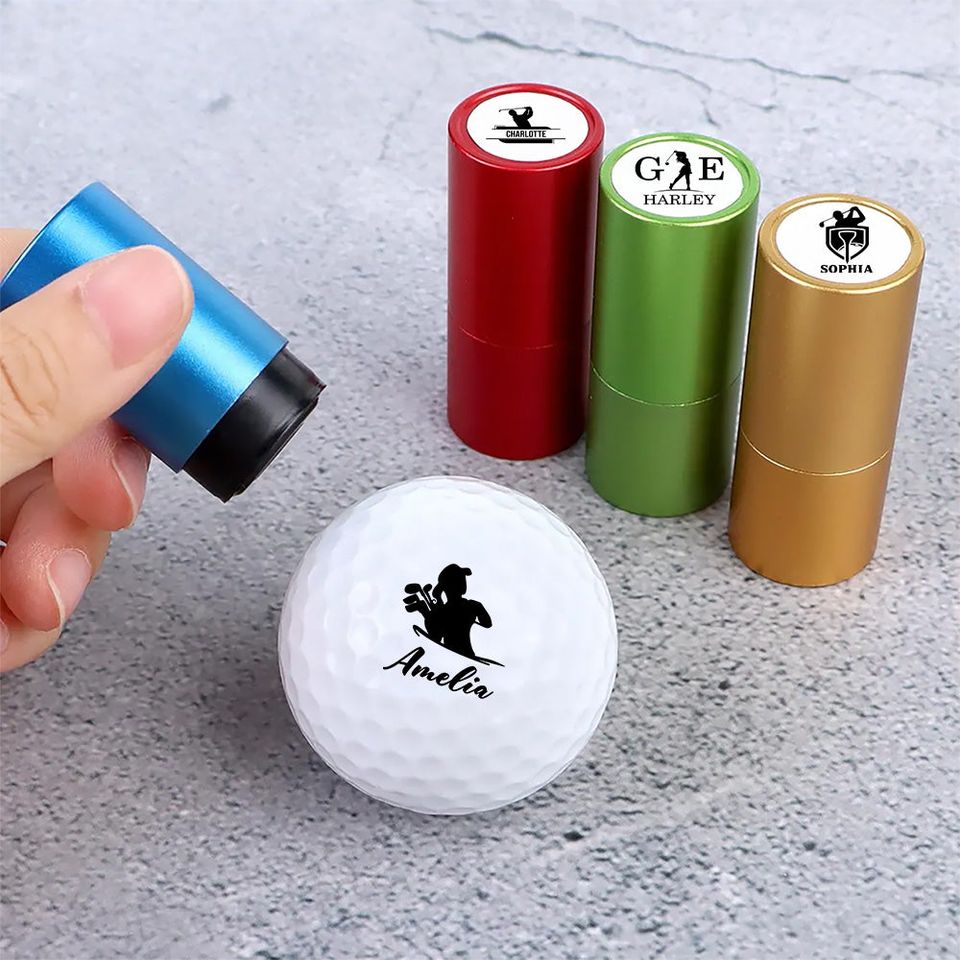 Personalized Golf Ball Stamp Box Gift for Golfers