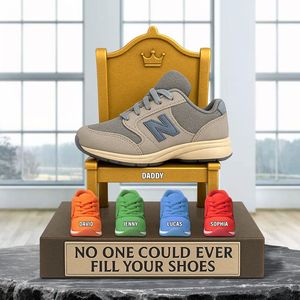 Sneaker Dad Plaque - Personalized Gifts For Dad