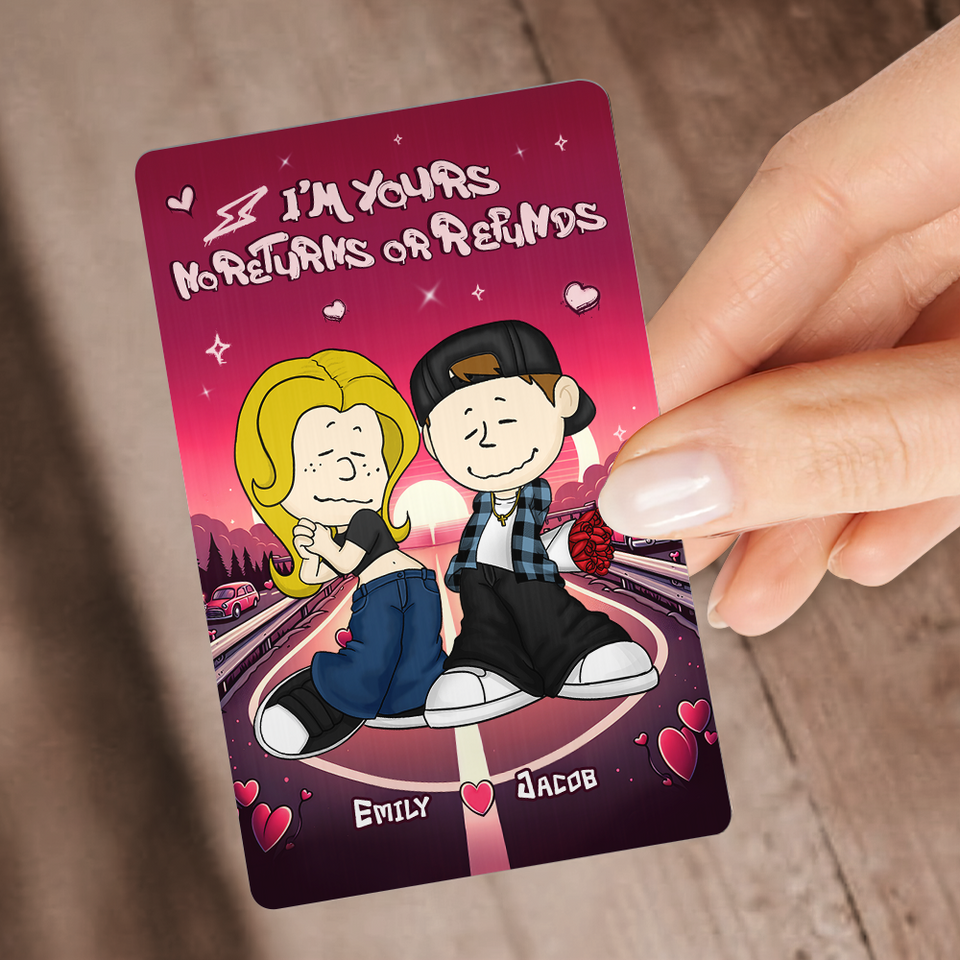 Personalized Gifts For Couple Wallet Card No Returns or Refunds