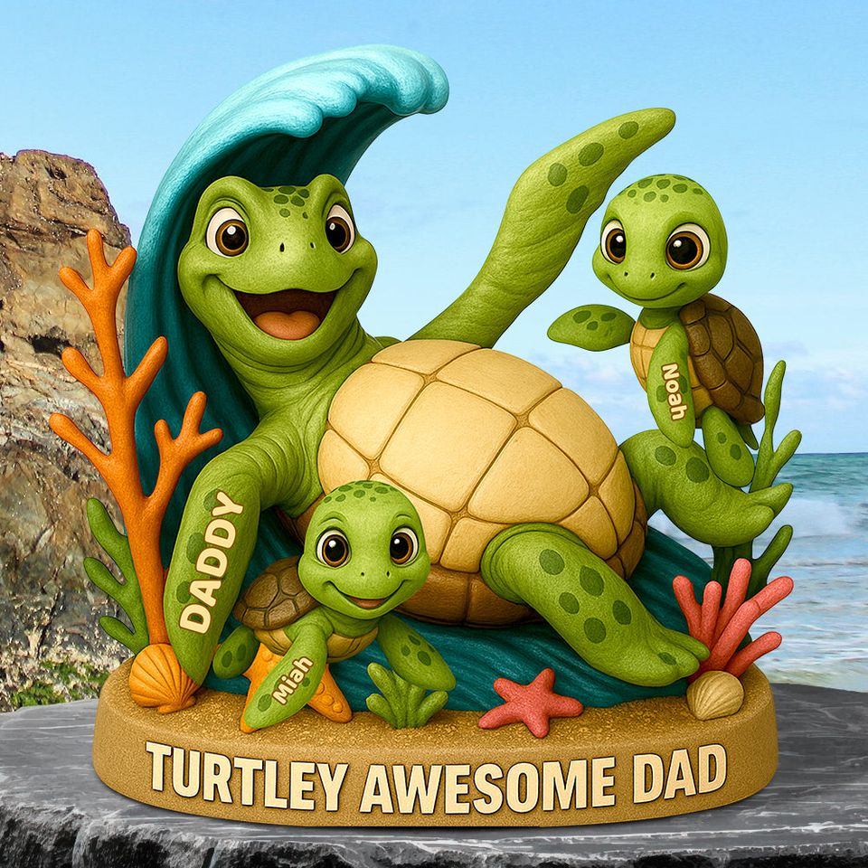 Turtle Awesome Dad Acrylic Plaque Gifts For Dad
