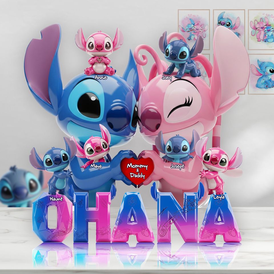 Tropical Aliens Family Acrylic Plaque - Personalized Gift For Family