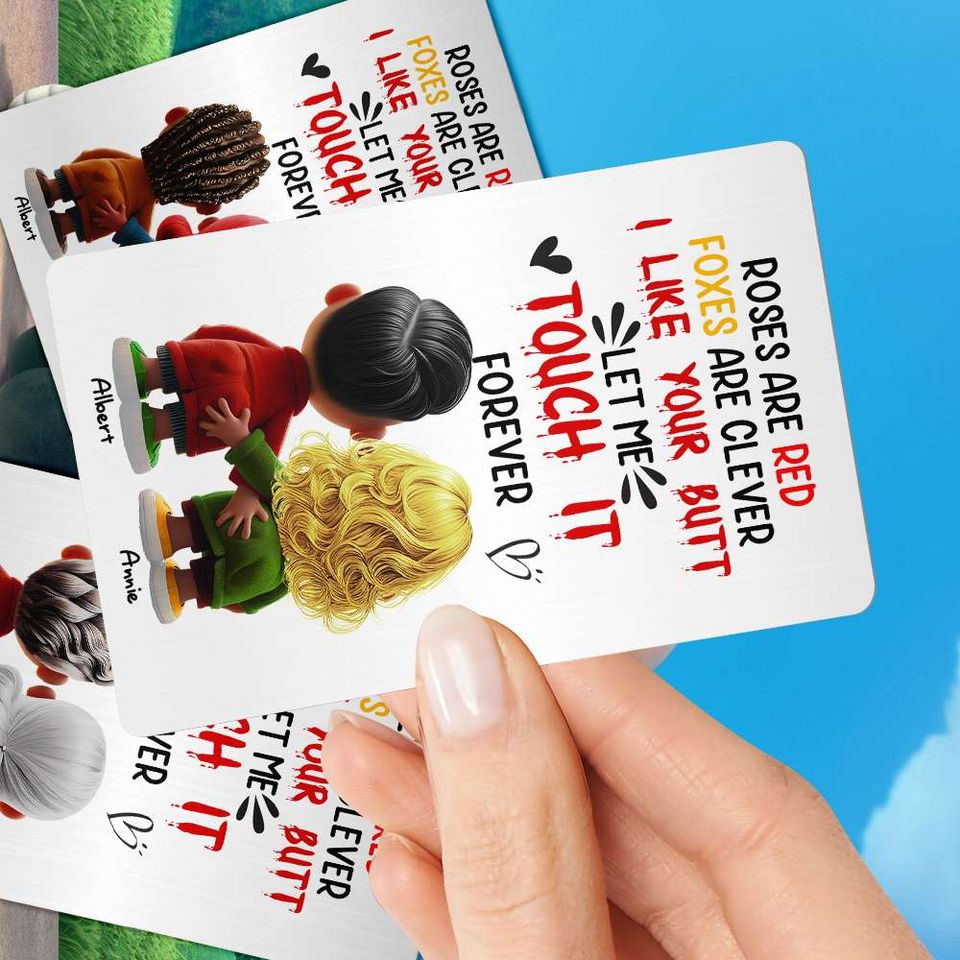 Personalized Gifts For Couple Cartoon Characters Aluminum Wallet Card