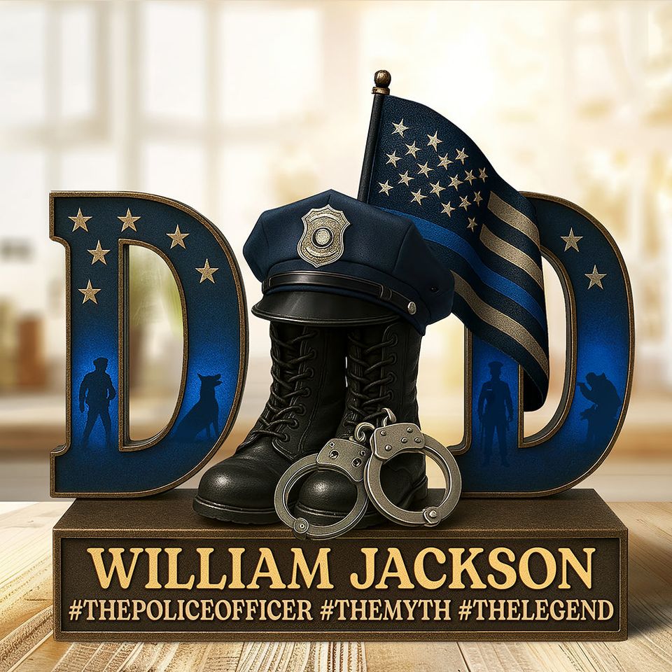 Hero Police Dad Acrylic Plaque - Personalized Gifts For Dad