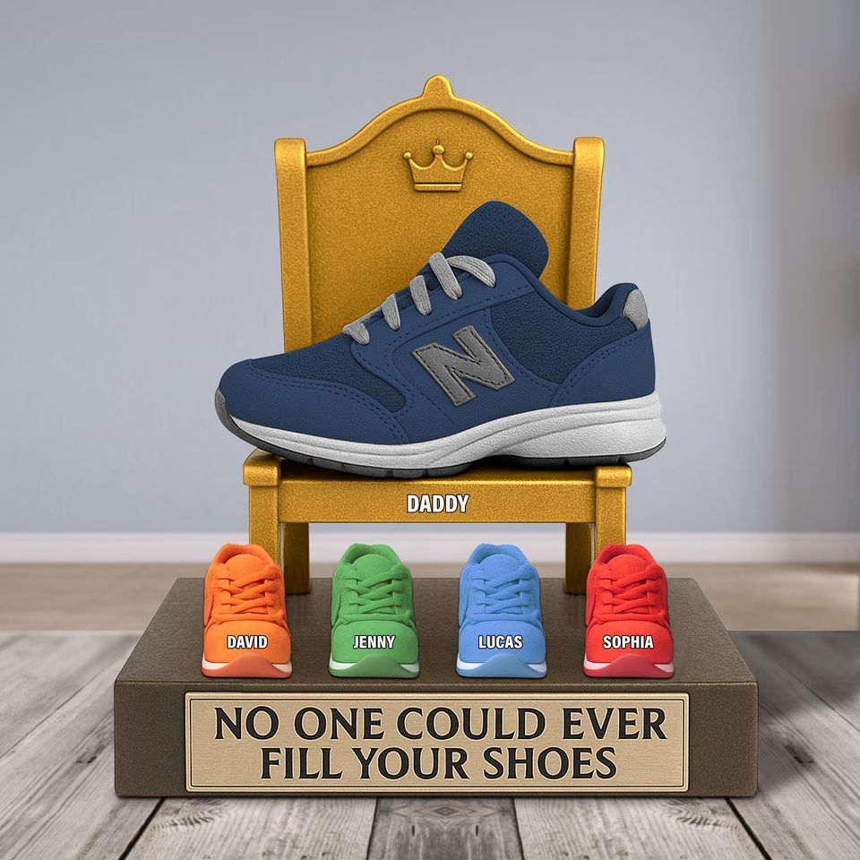 Sneaker Dad Plaque - Personalized Gifts For Dad