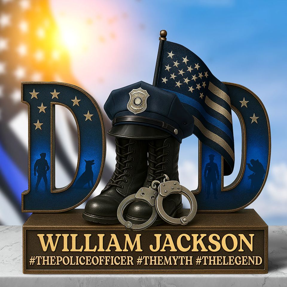 Hero Police Dad Acrylic Plaque - Personalized Gifts For Dad