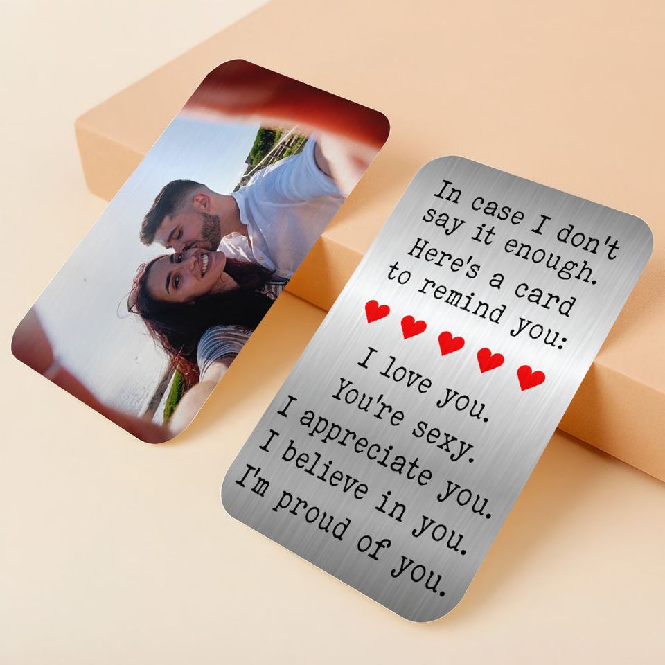 Custom Photo Gifts For Couple Aluminum Wallet Card