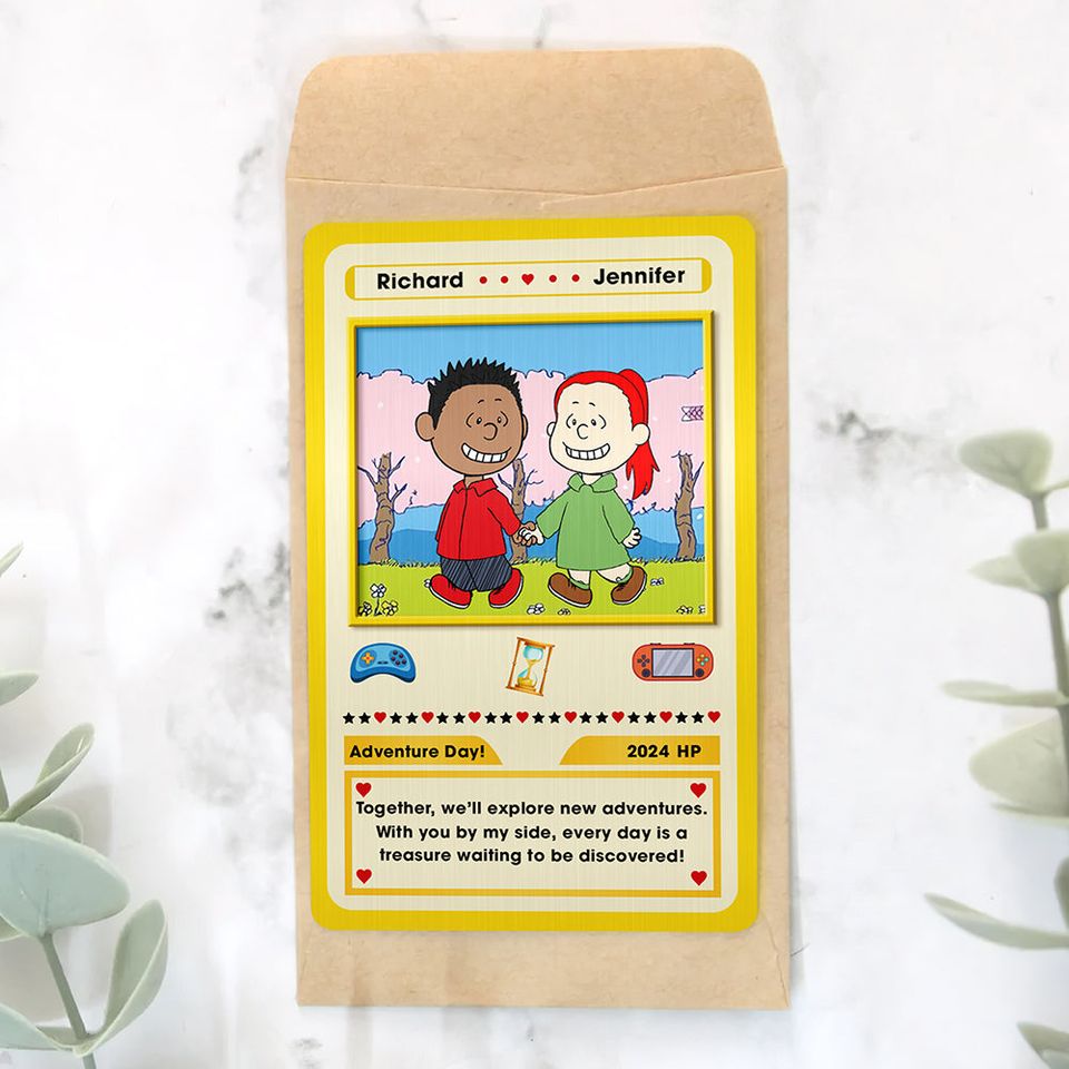 Couple Aluminum Wallet Card - Personalized Gifts For New Adventures