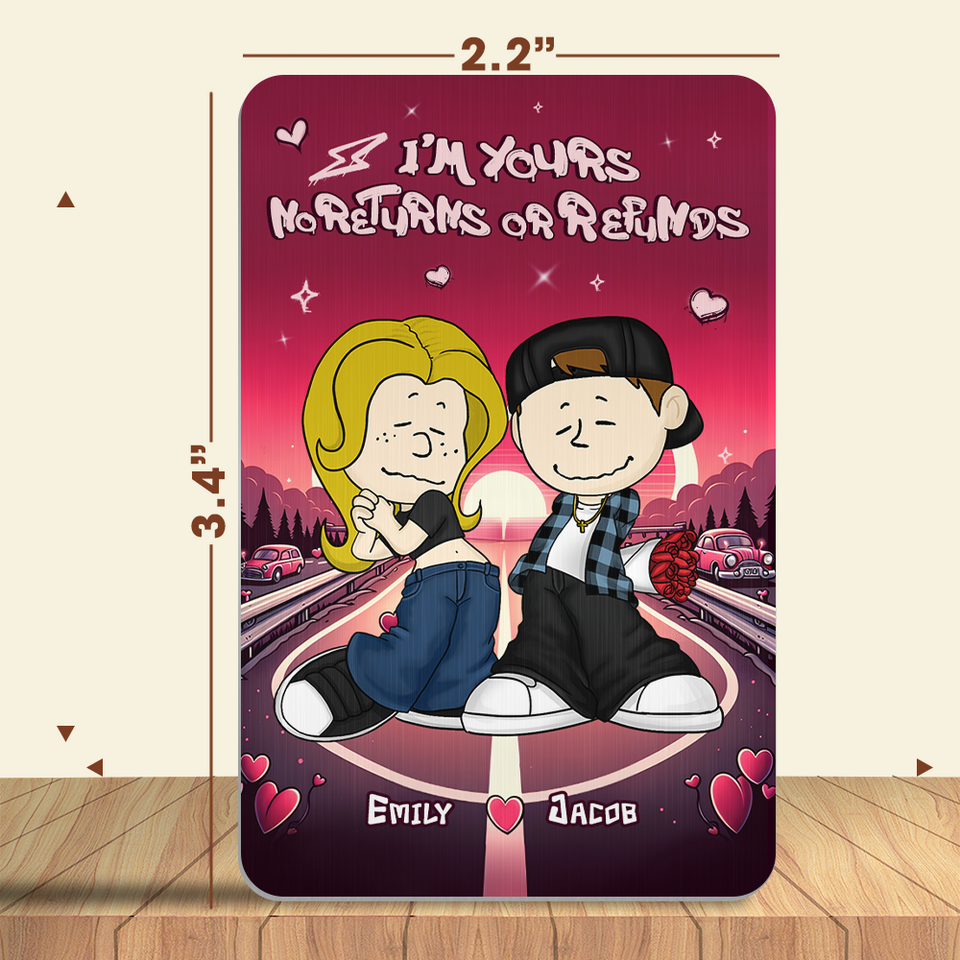Personalized Gifts For Couple Wallet Card No Returns or Refunds