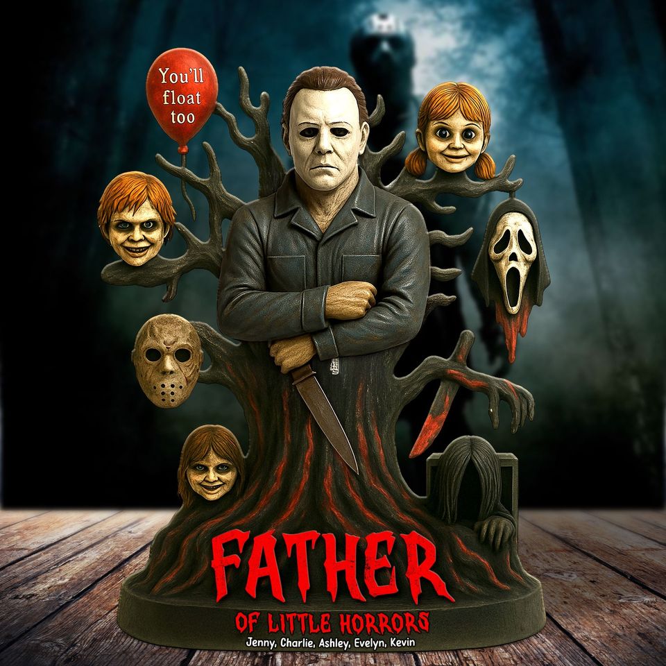 Horror Dad Plaque - Personalized Gifts For Dad