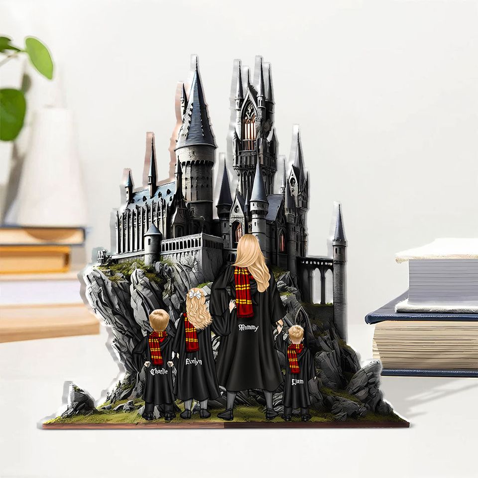 Personalized Gifts For Wizard Mom Plaque Mom & Little Ones In A Wizarding World