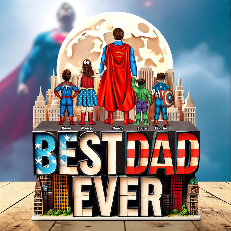 Super Dad Plaque - Personalized Gifts For Dad