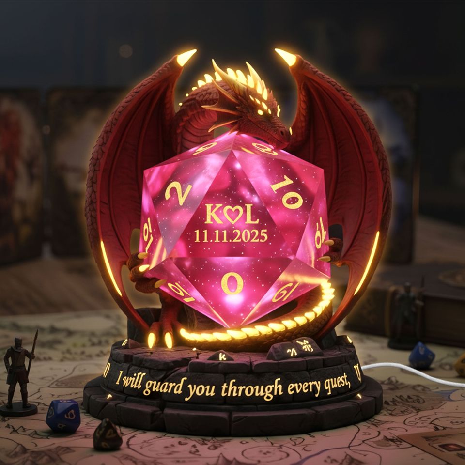 Fantasy Creature Acrylic Light Box - Personalized Gifts For Couples, Valentine Gift, Wedding Gift