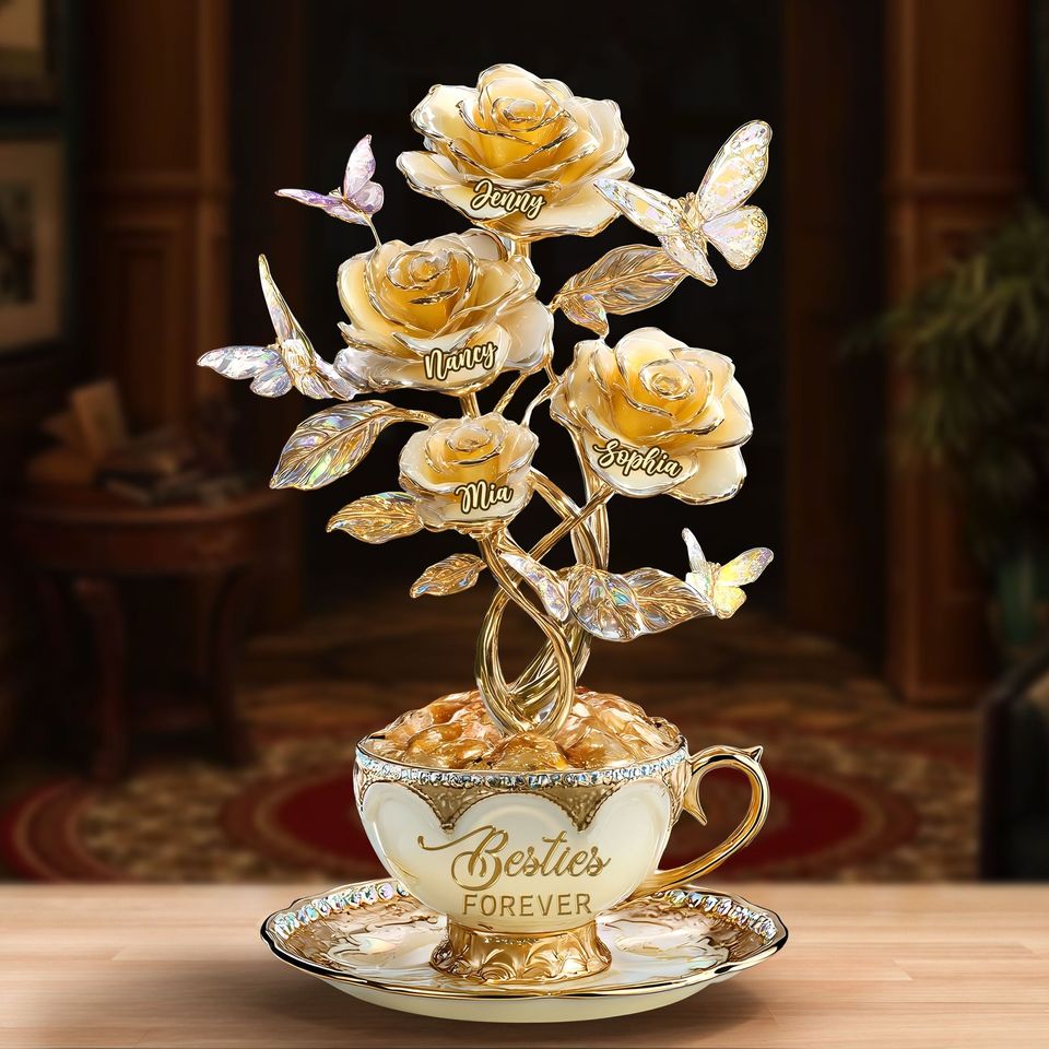 Flower Bestie Plaque - Personalized Gifts For Besties