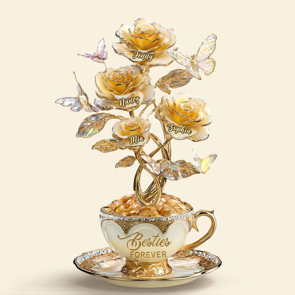 Flower Bestie Plaque - Personalized Gifts For Besties