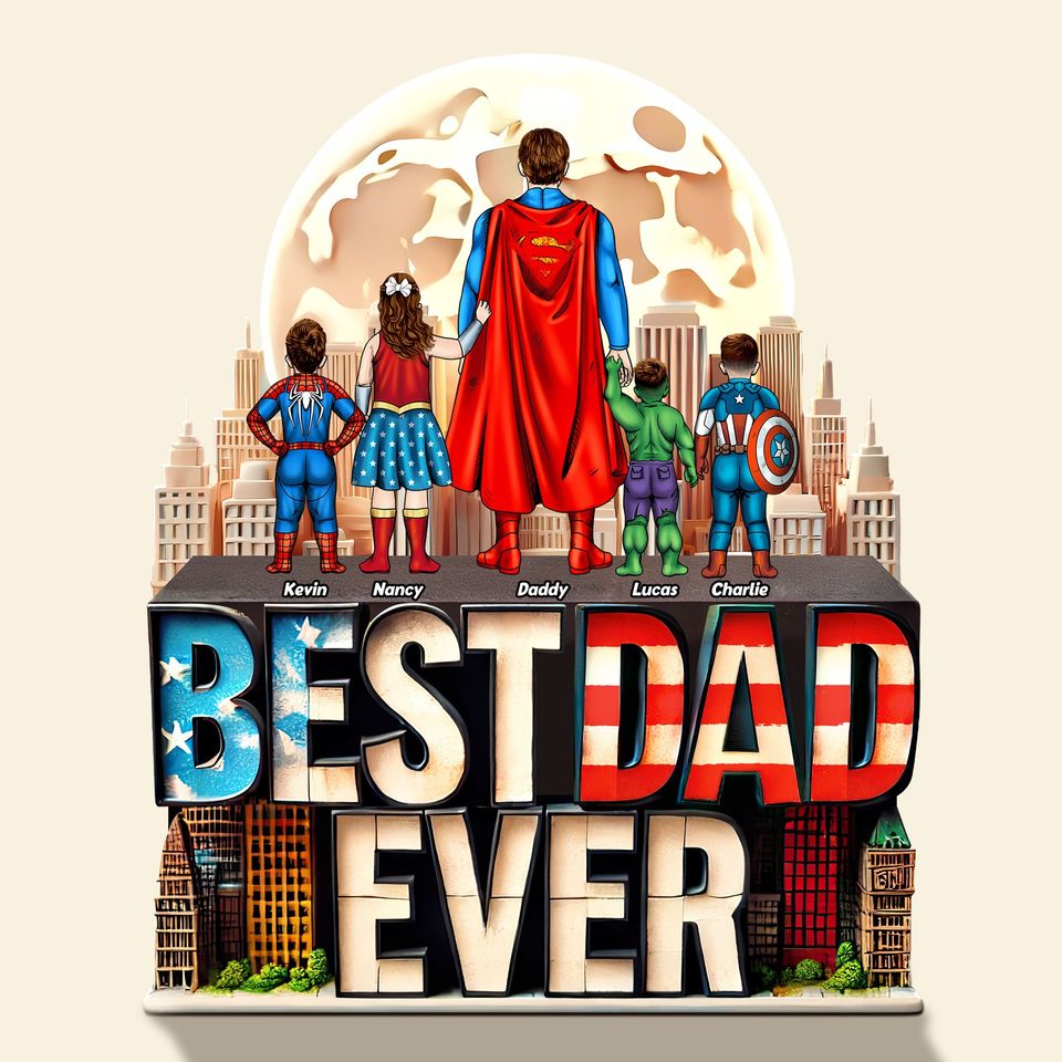 Super Dad Plaque - Personalized Gifts For Dad