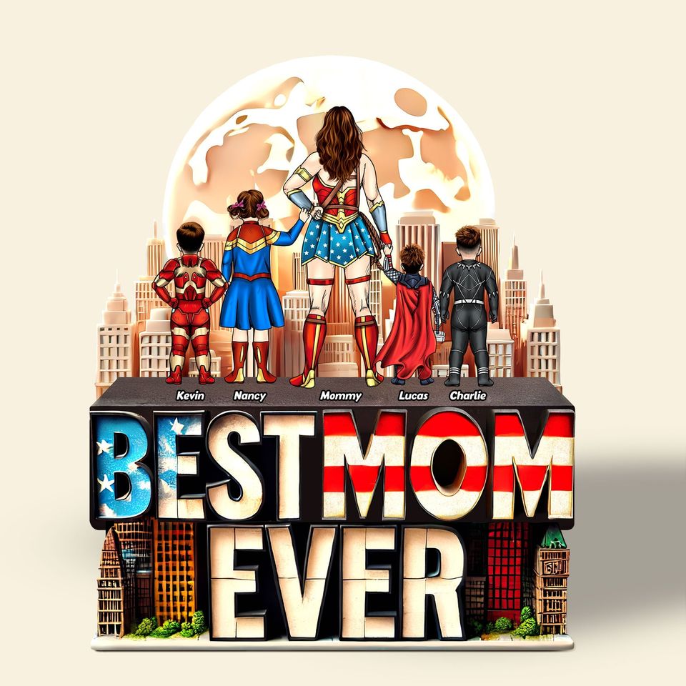 Super Mom Plaque - Personalized Gifts For Mom