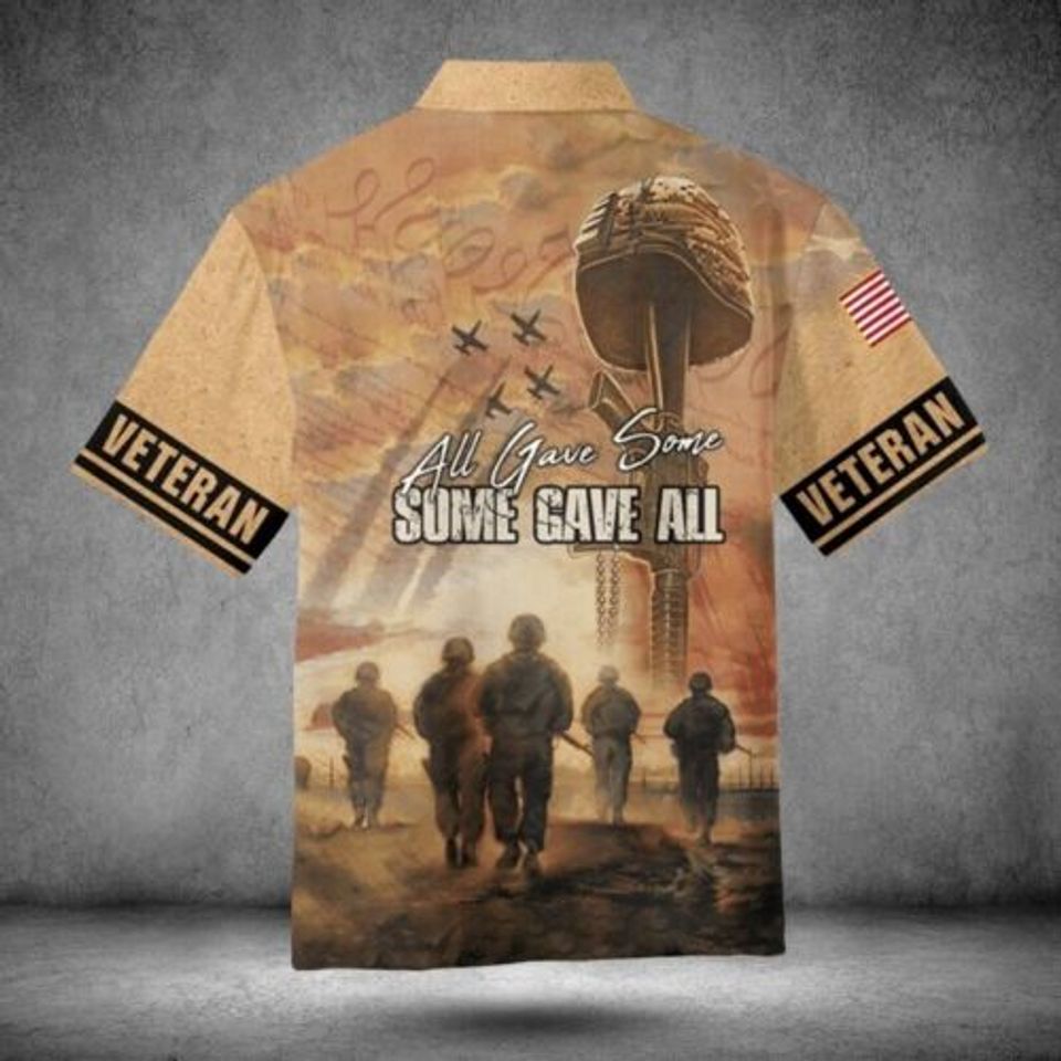 All Gave Some Some Gave All Veteran Hawaii Shirt, Button Up Shirt
