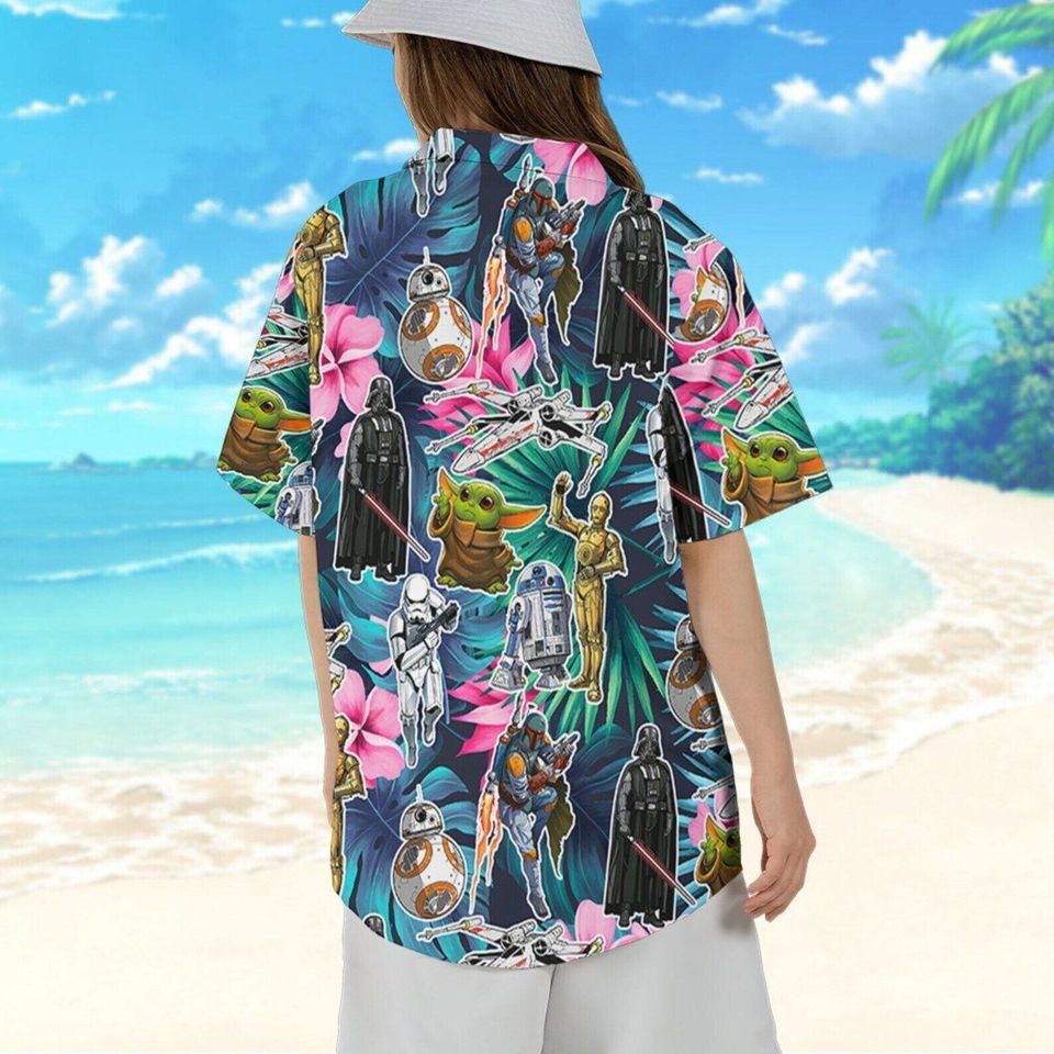 Star Wars Seamless Icon Summer Tropical Hawaiian Shirt