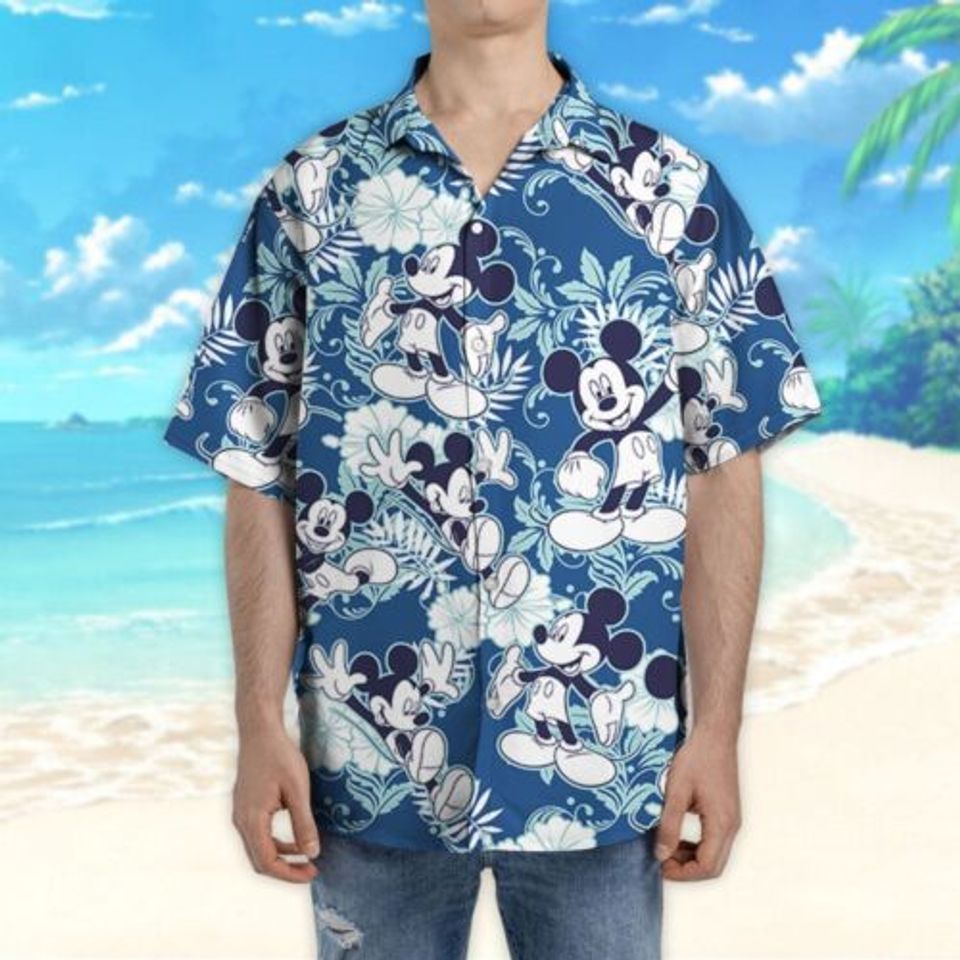 Disney Mickey Mouse Tropical Summer Beach Hawaiian Shirt