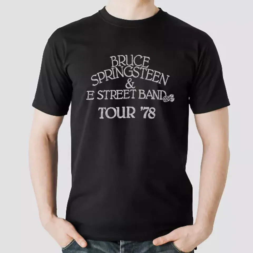 1978 Bruce Springsteen Tour Shirt New Black T-Shirt