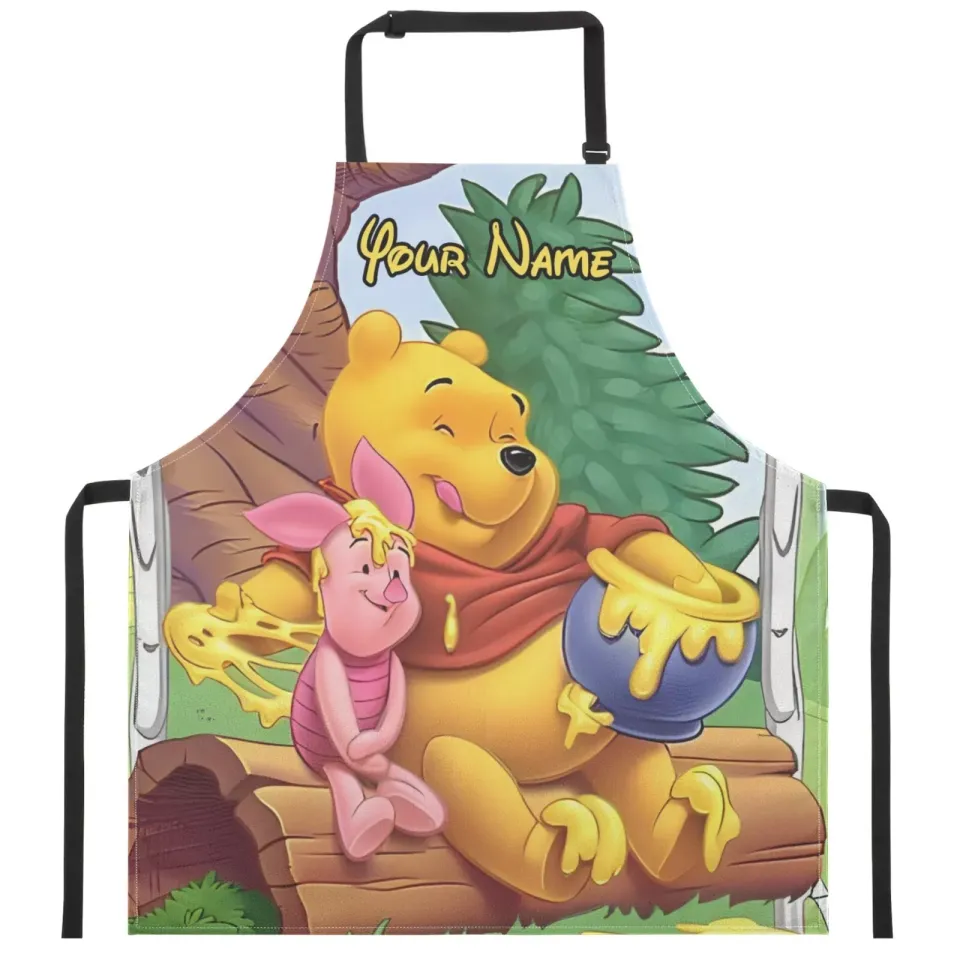 Pooh Bear Winnie The Pooh Cartoon Movie Mother's Day Apron, custom name Apron
