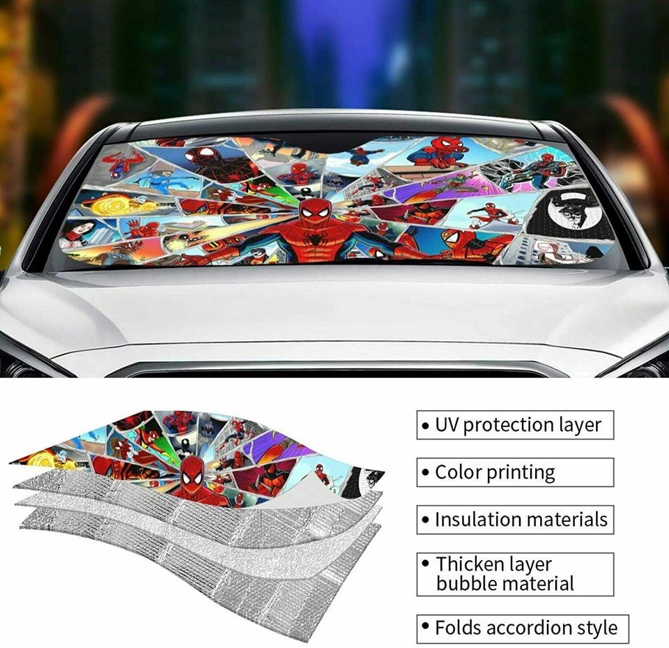 Spider-Man Superhero Car Sun Shade