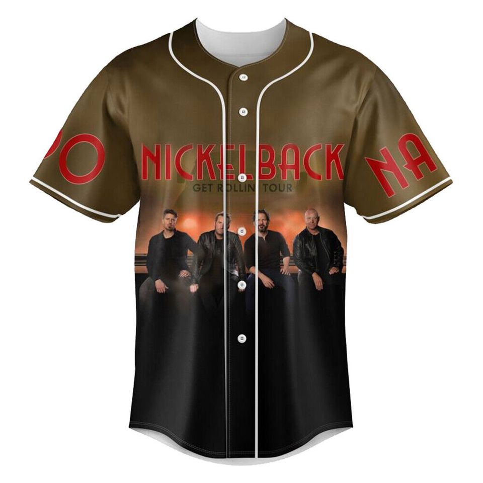 Personalized Nickelback Get Rollin’ Tour Baseball Jersey