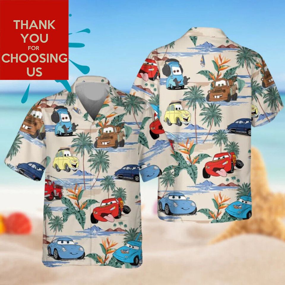 Vintage Car Aloha 3D Hawaiian Shirt Print Tropical Summer Beach Gift For Men You